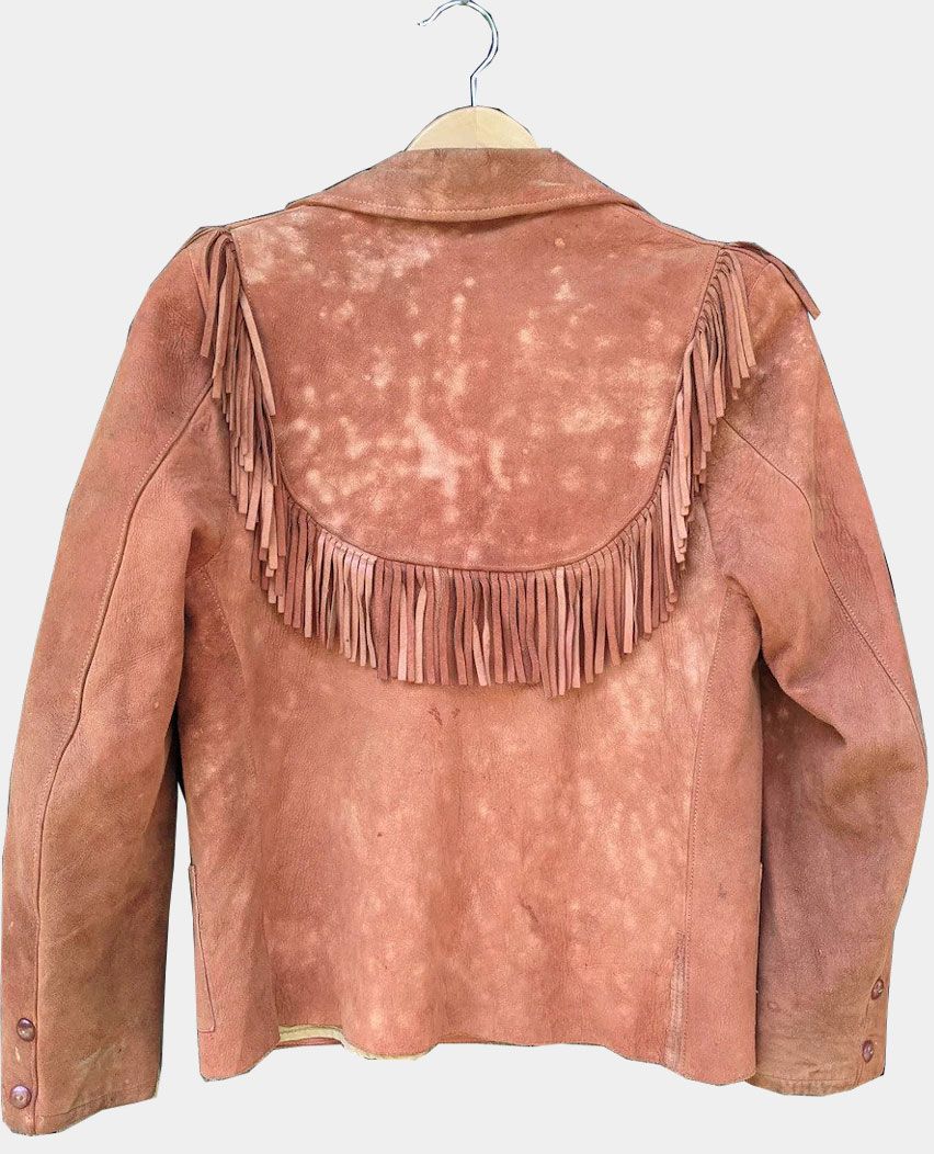 vintage deer suede fringe jacket