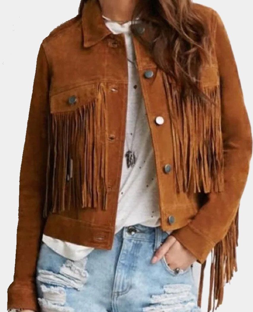 Vintage Fringed Suede Leather Jacket