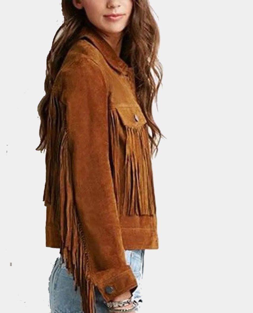 Vintage Fringed Suede Leather Jacket