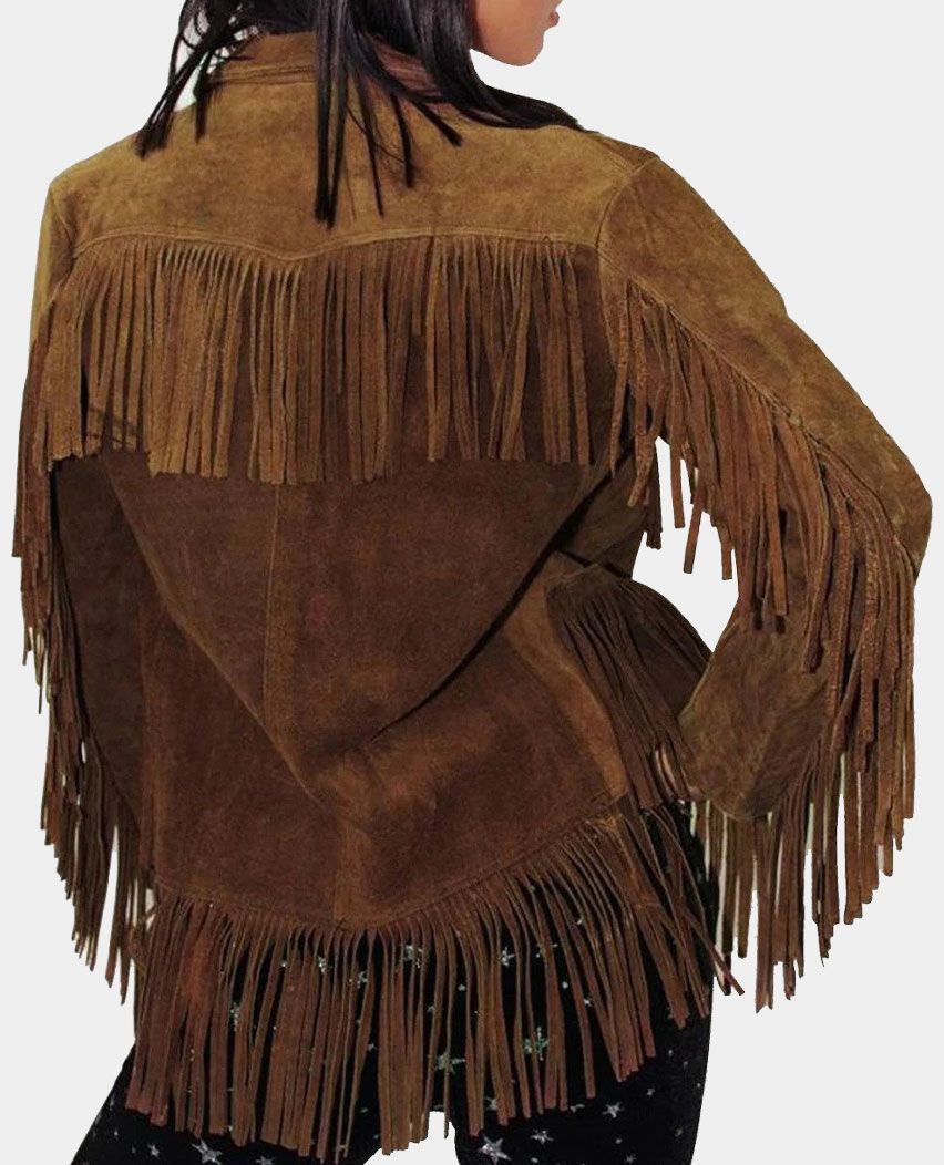 Fringed Suede Leather Jacket Western Style Jacket