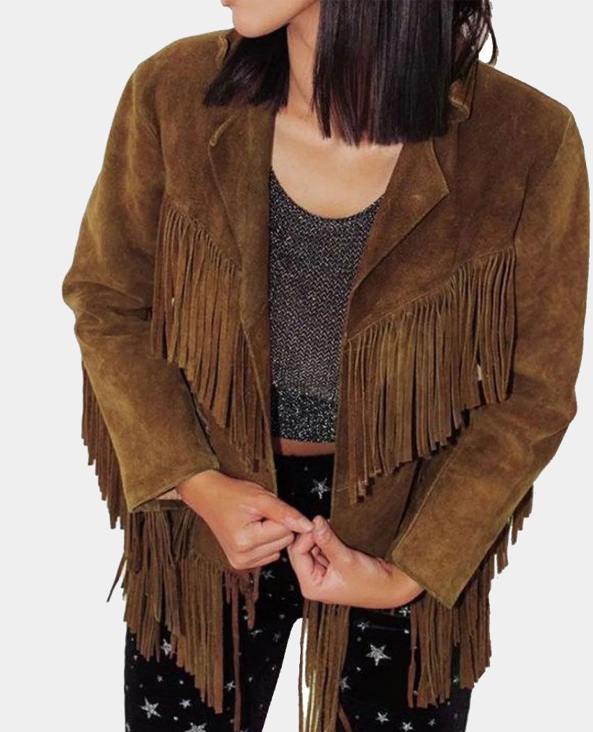 Fringed Suede Leather Jacket Western Style Jacket