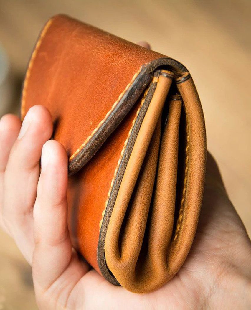 Leather Women Wallet multi-compartment card holder Compact wallet