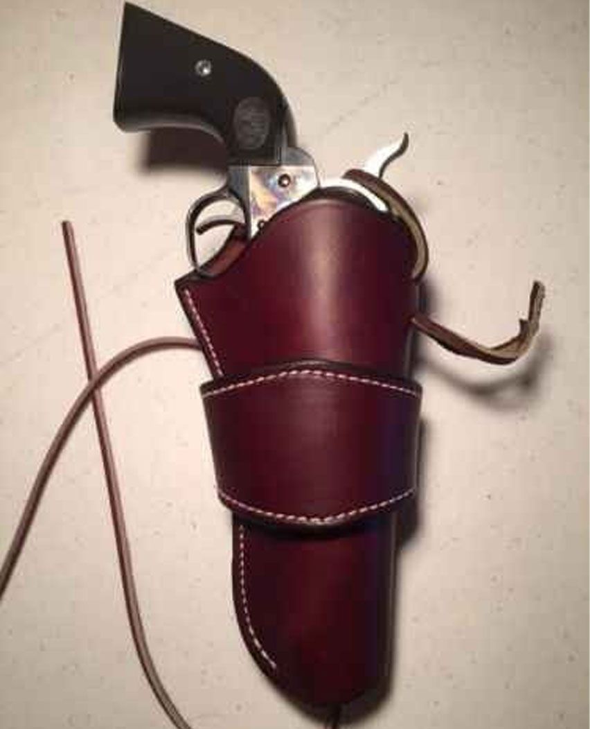 Leather Double Action Belt Holster For All Revolvers