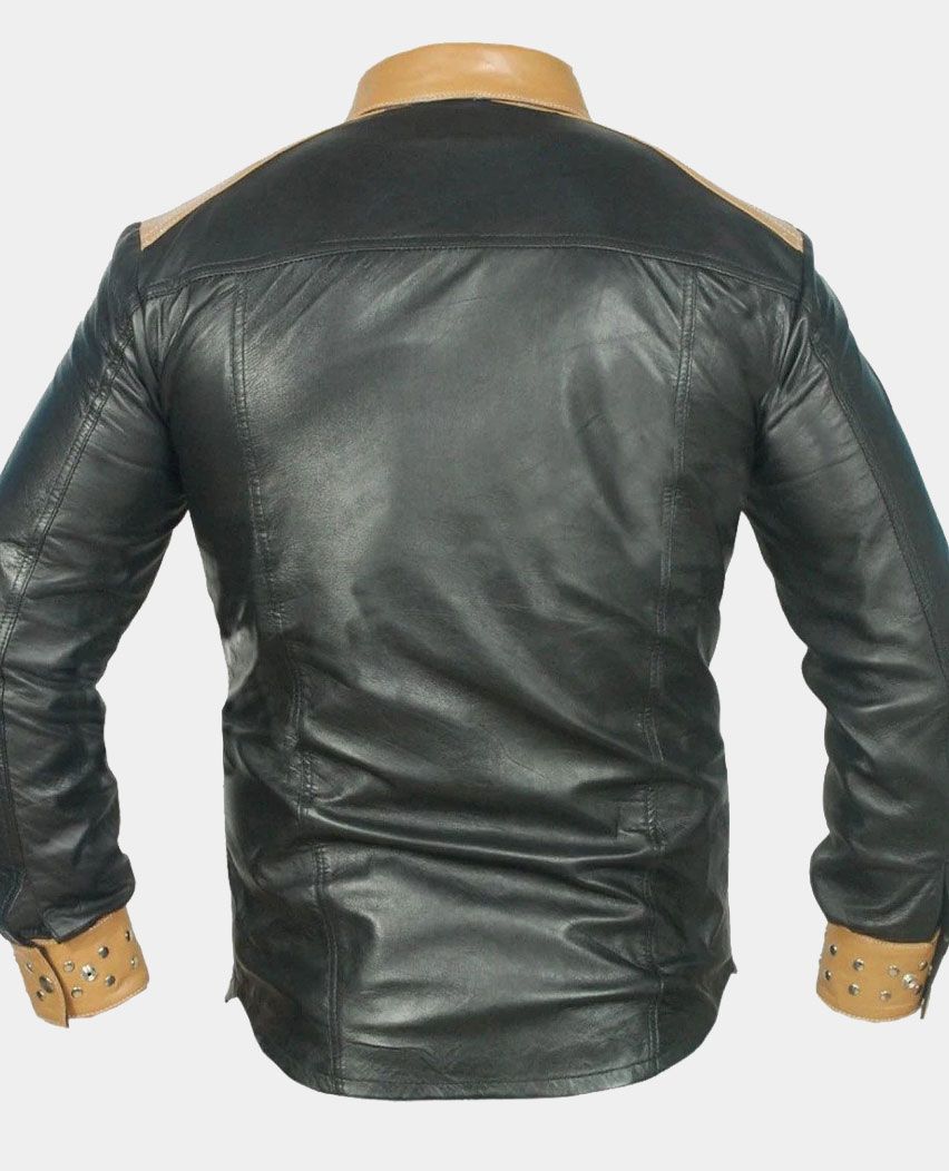 Mens Genuine Sheep Leather Shirt