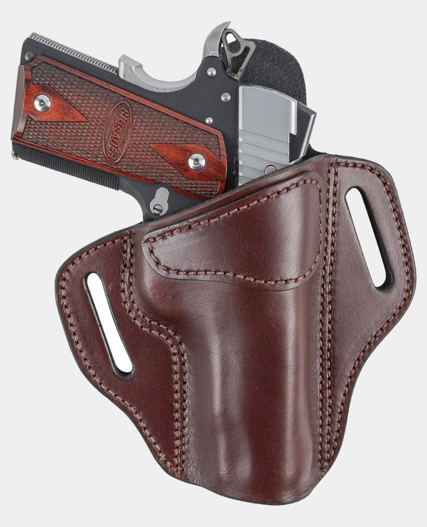 Leather Belt Holter With Double Magazine Holster
