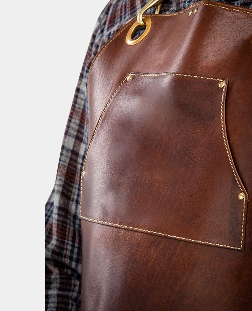 Vintage BBQ Burger Leather Apron