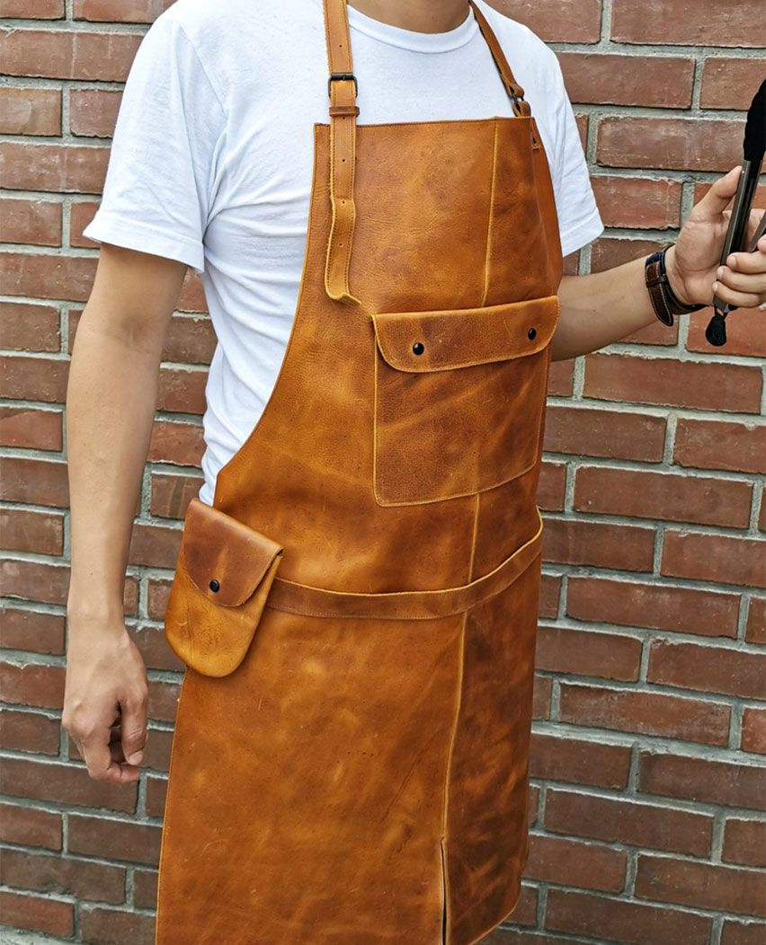 BBQ Brown Leather Apron