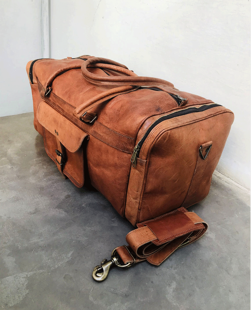 Best Personalised Handmade Travel&Gym Leather Bag