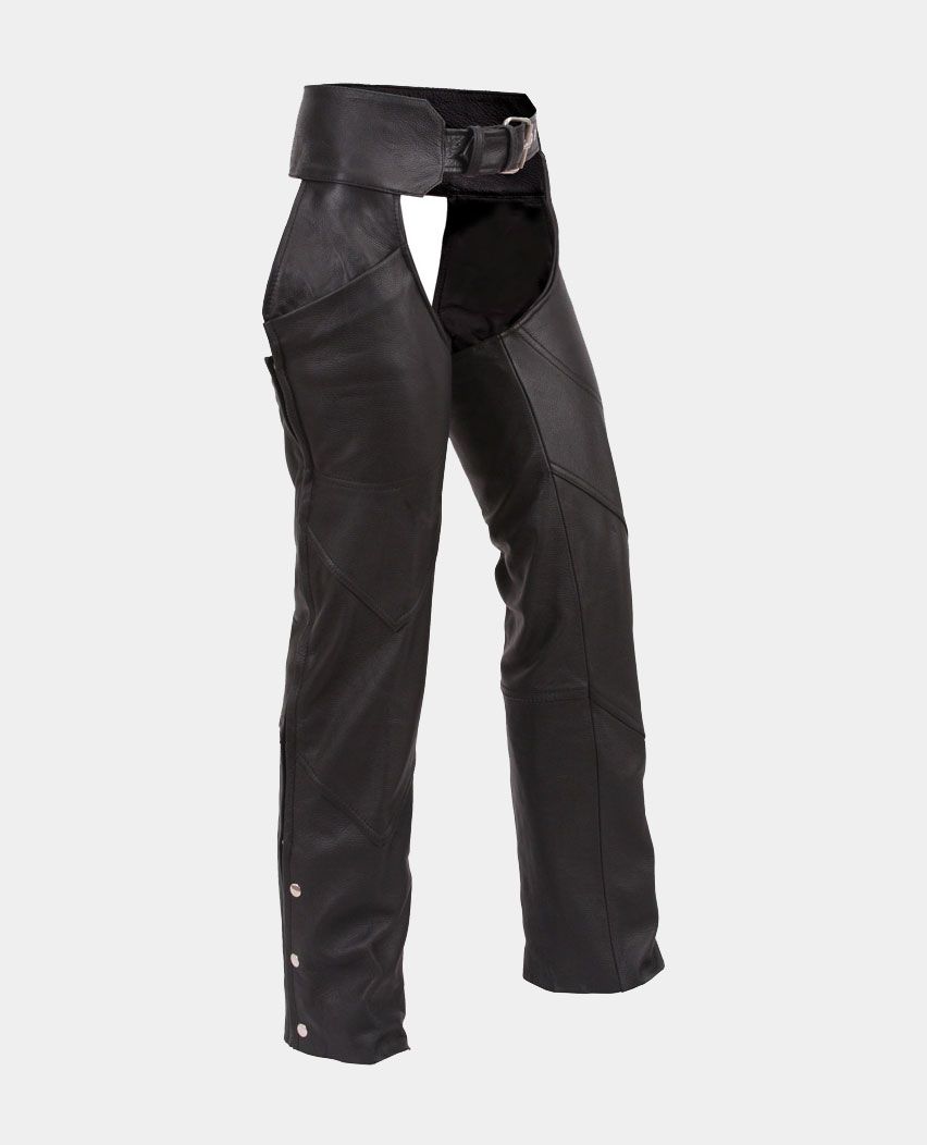 Black Leather Chap Enlarge Design Belt