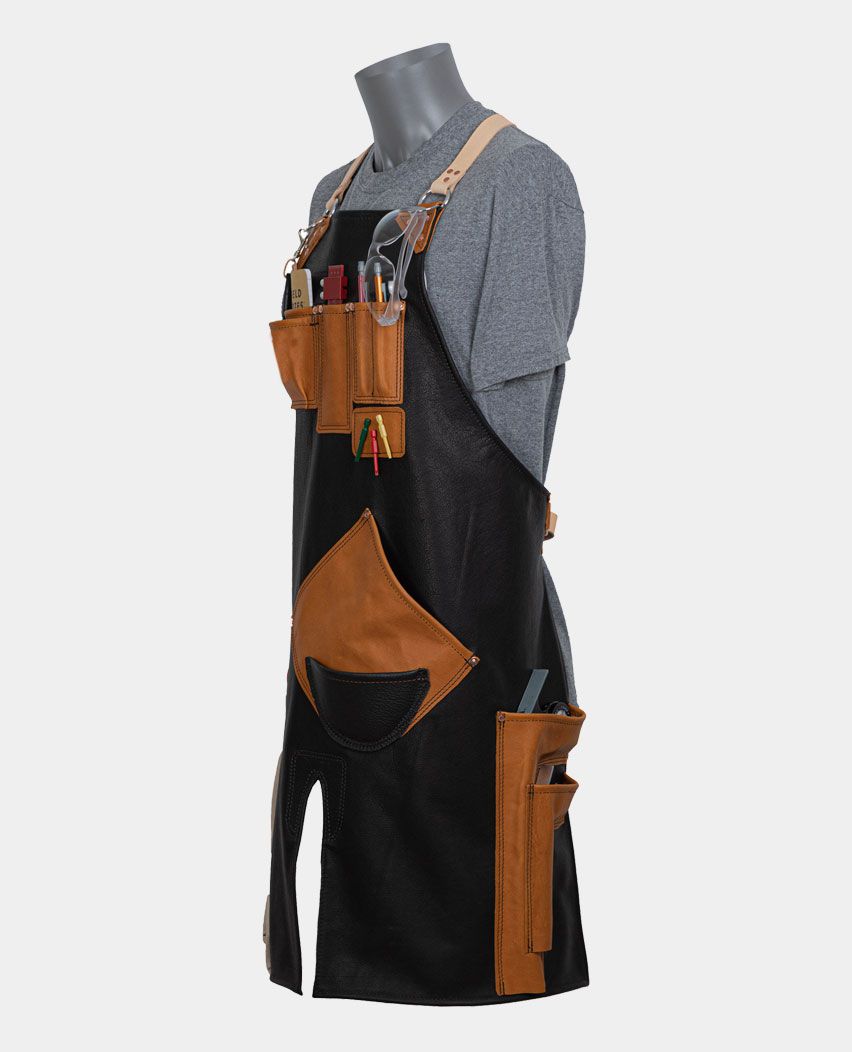 Black and Tan Leather Apron