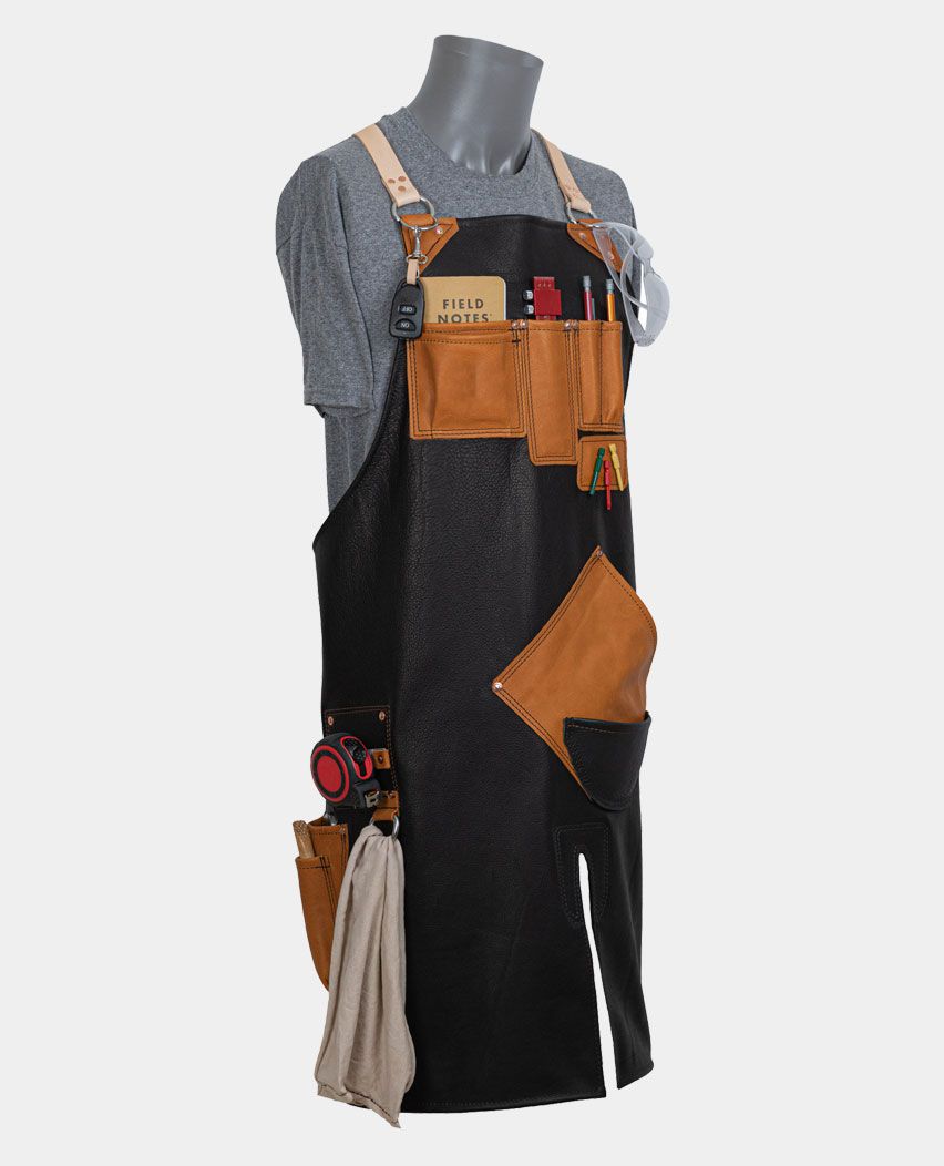 Black and Tan Leather Apron