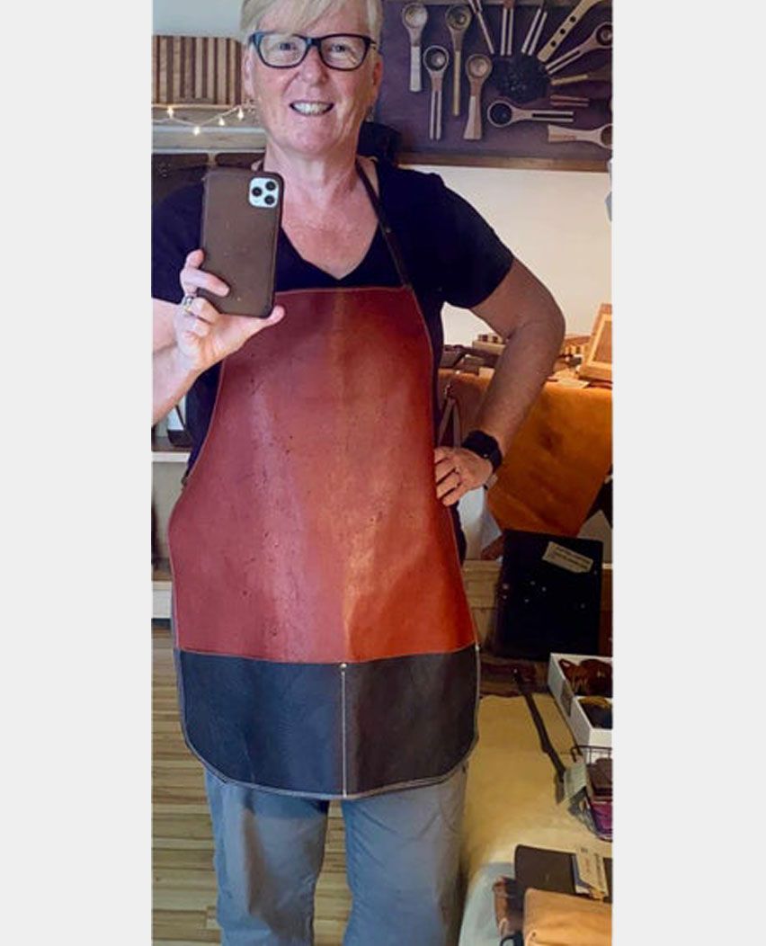Brown and Back Women Leather Apron