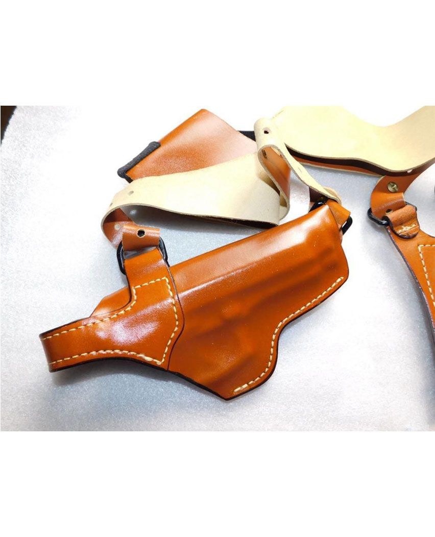 Handmade Leather Brown Comfort Shoulder Holster For All