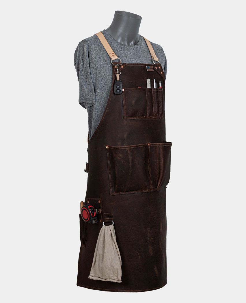 Brown Heavy Weight Woodwarking Leather Apron