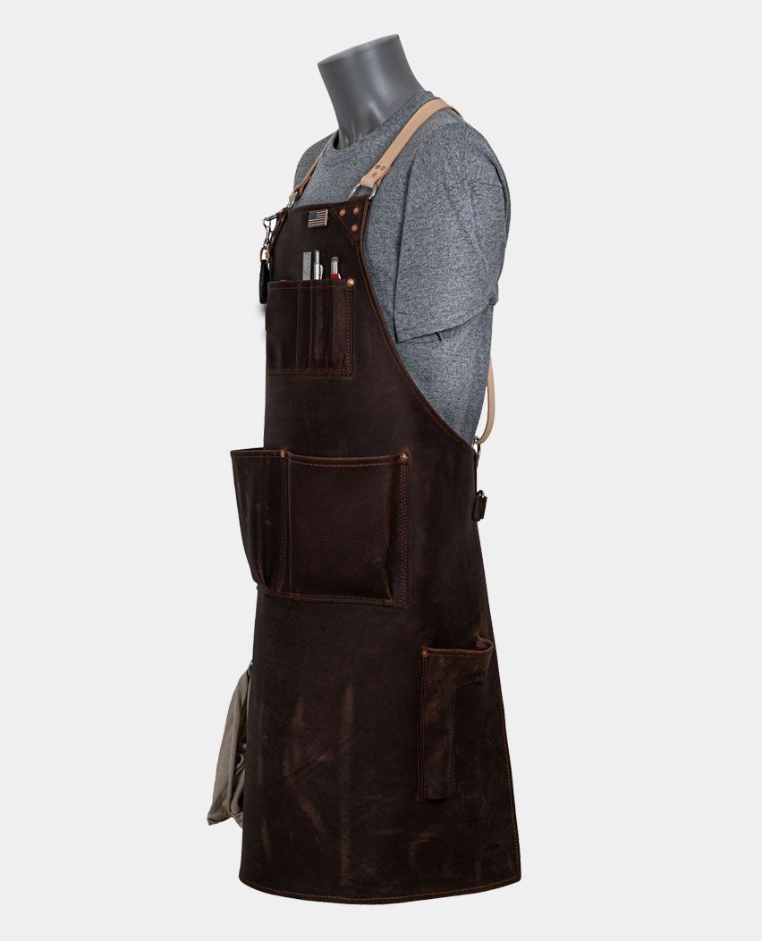 Brown Heavy Weight Woodwarking Leather Apron