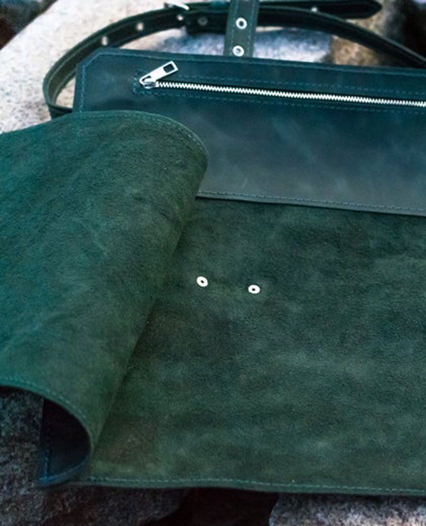 Chef knife roll bag made of genuine leather