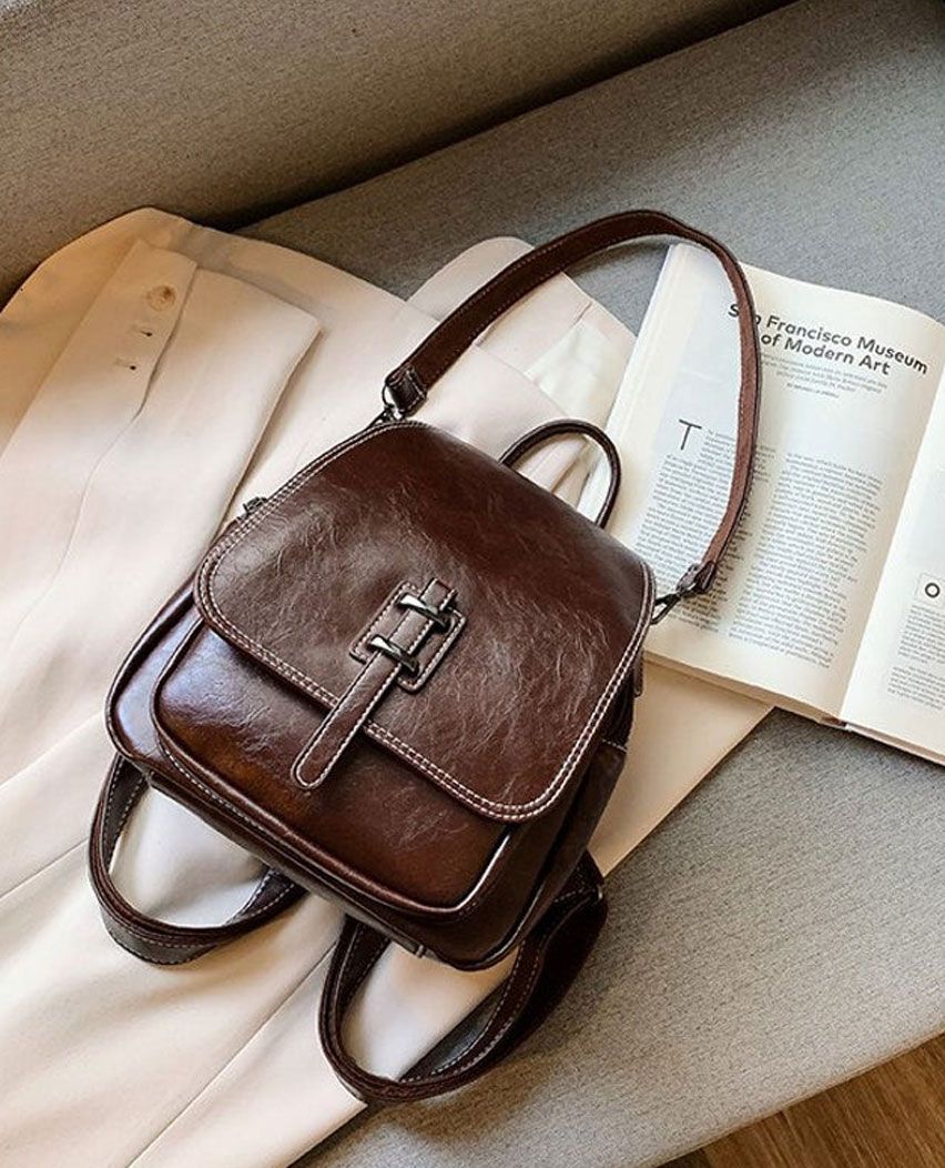 Christmas Leather Backpack Gift For Her