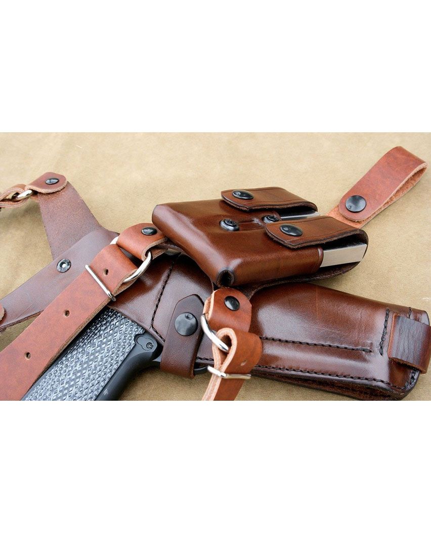Handmade Classic Brown Leather Shoulder Holster For All Gun