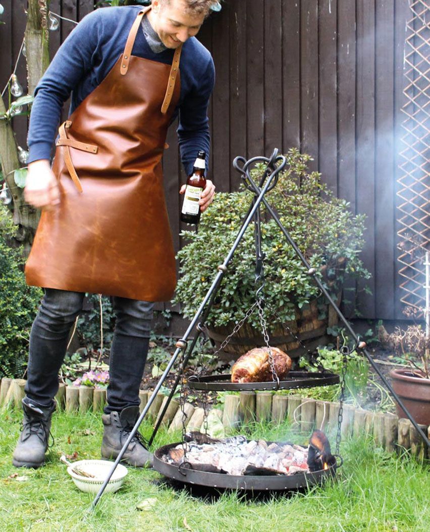 Classic BBQ Brown Leather Apron