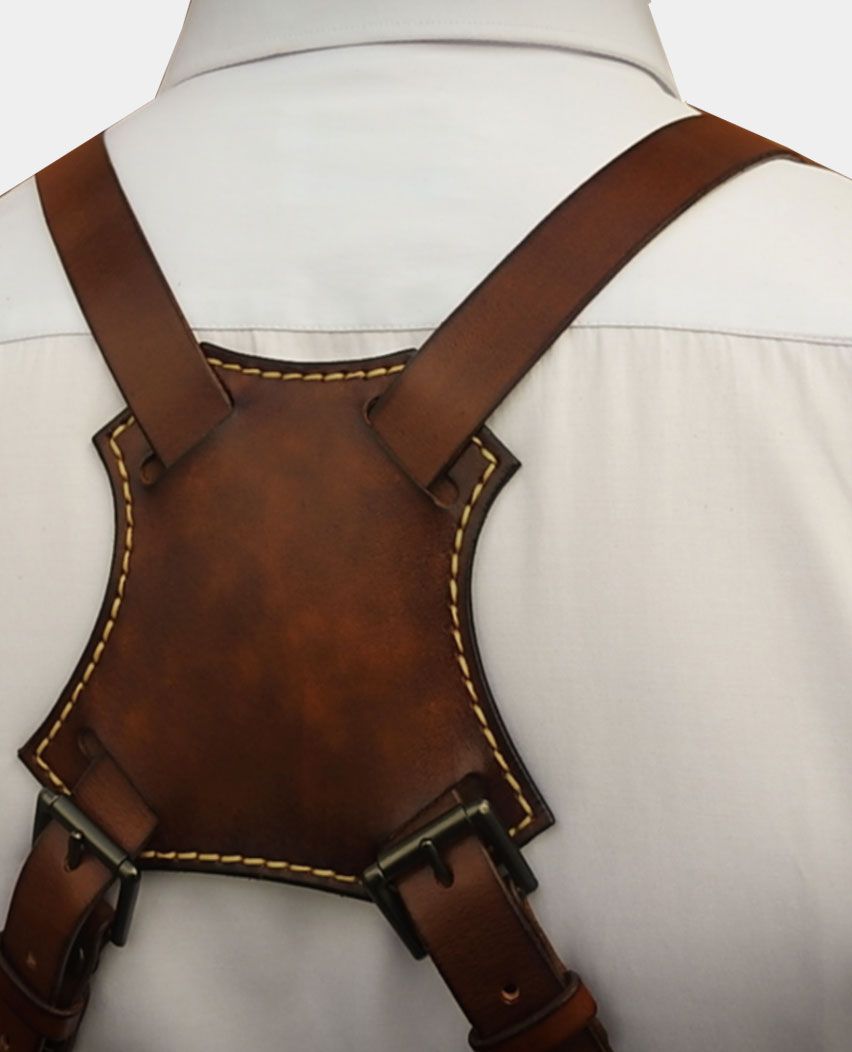 Deluxe Light Walnut Leather Apron