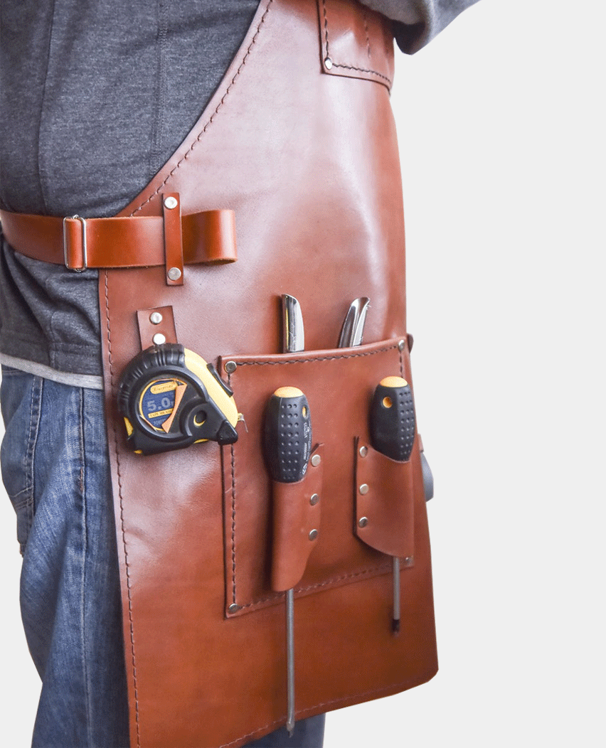Dense Craft Woodworking Leather Apron