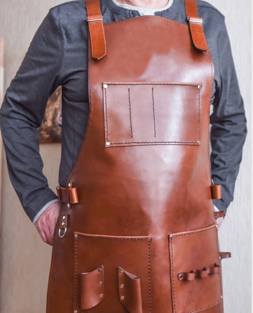 Dense Craft Woodworking Leather Apron