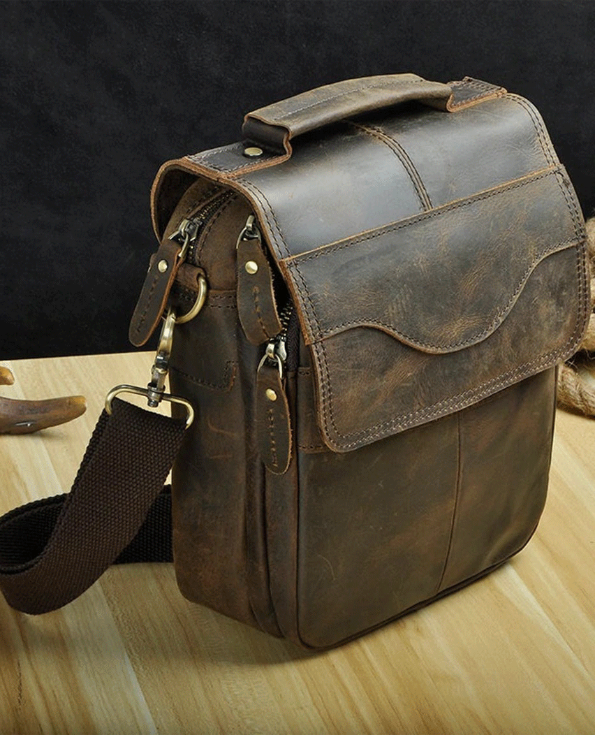 Genuine Leather Shoulder Fashion College bag