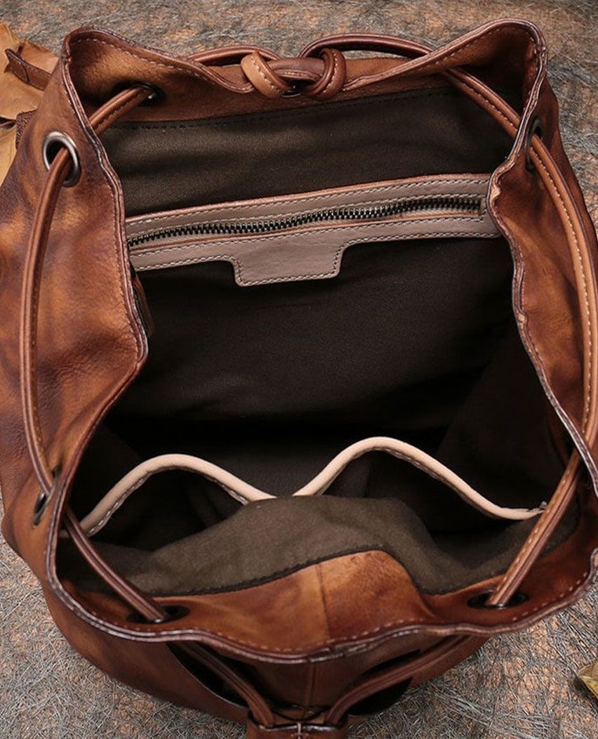 Handmade Cow Leather Fashion Backpack
