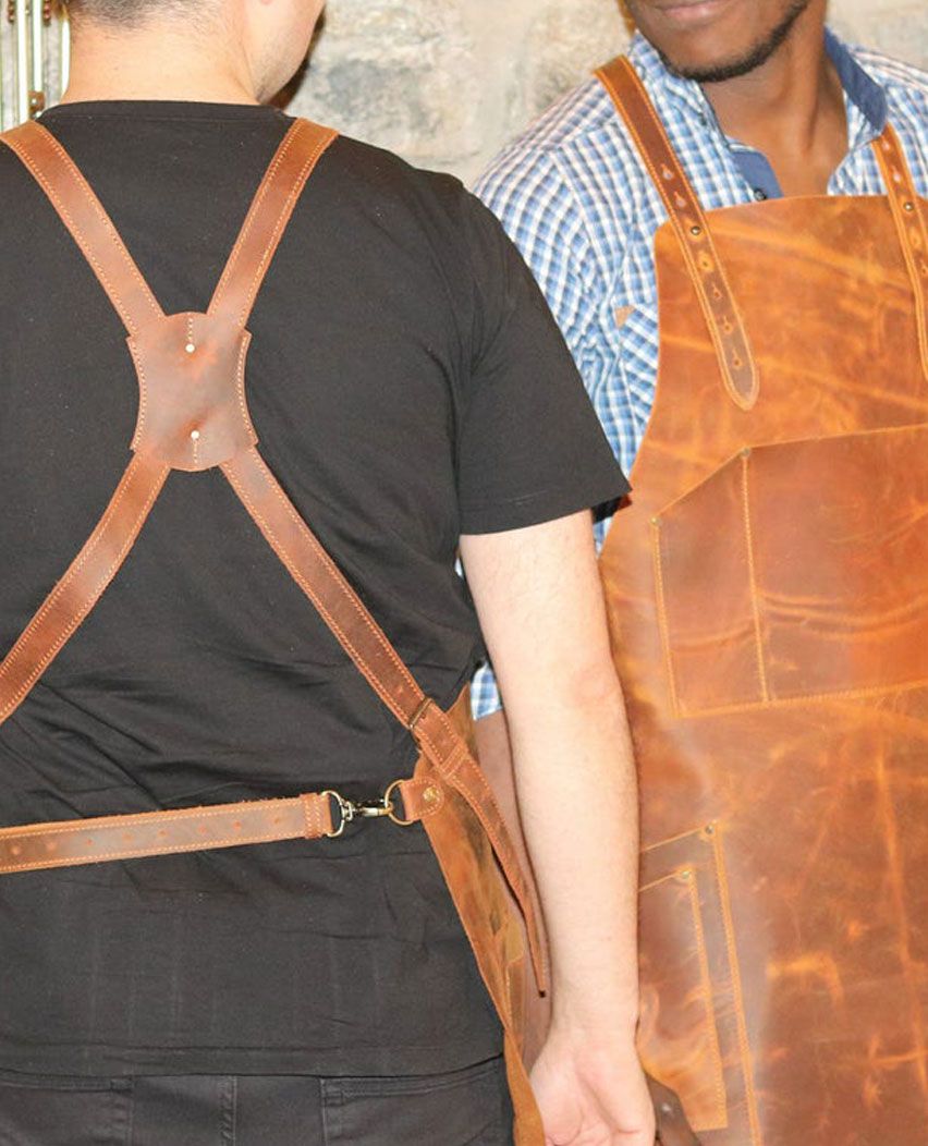 Woodworking Handmade custom leather apron men