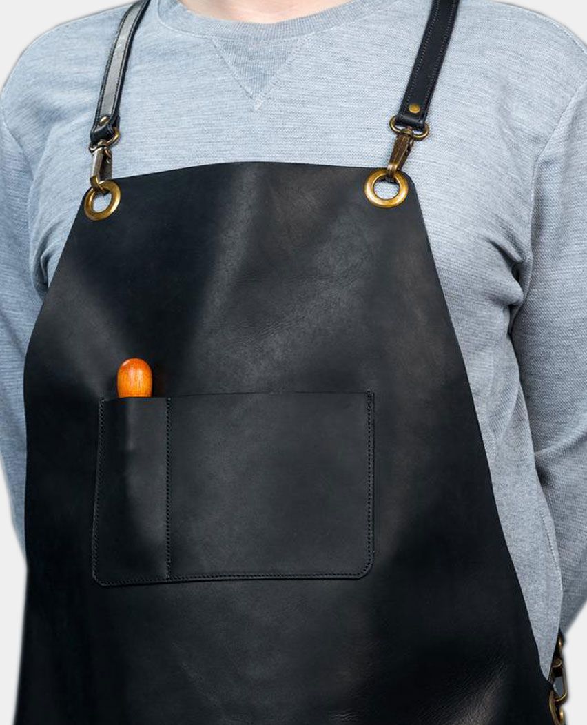 Heavy Duty Wood Working Balck Leather Apron