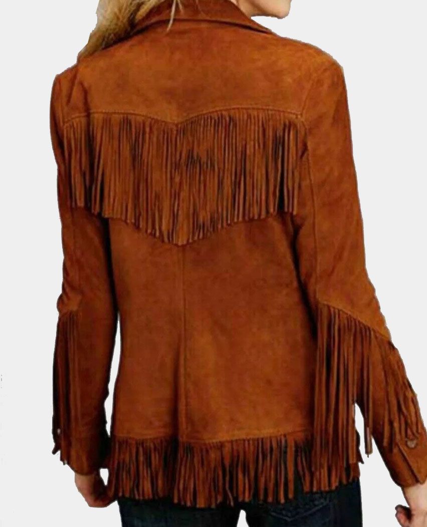 Latest Vintage Fringed Western Suede Leather Jacket