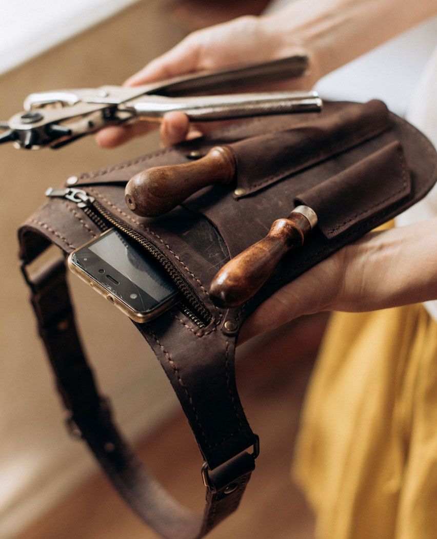 Leather Florist Tool Bag