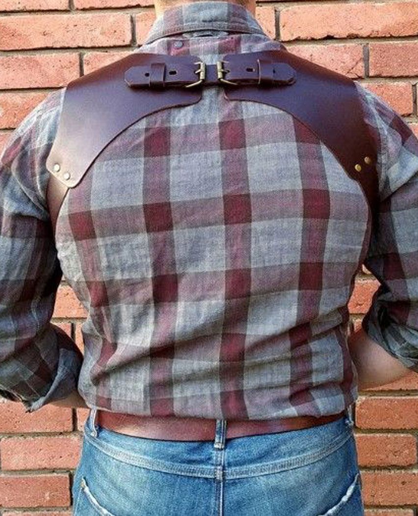 Handmade Brown Leather Shoulder Holster With Bullet Pocket For All Revolver