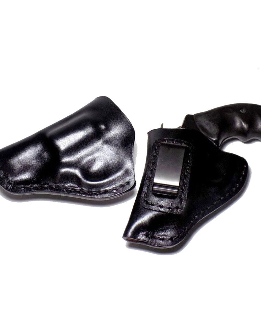 Brown & Black Leather IWB Holster For All Mini Revolver