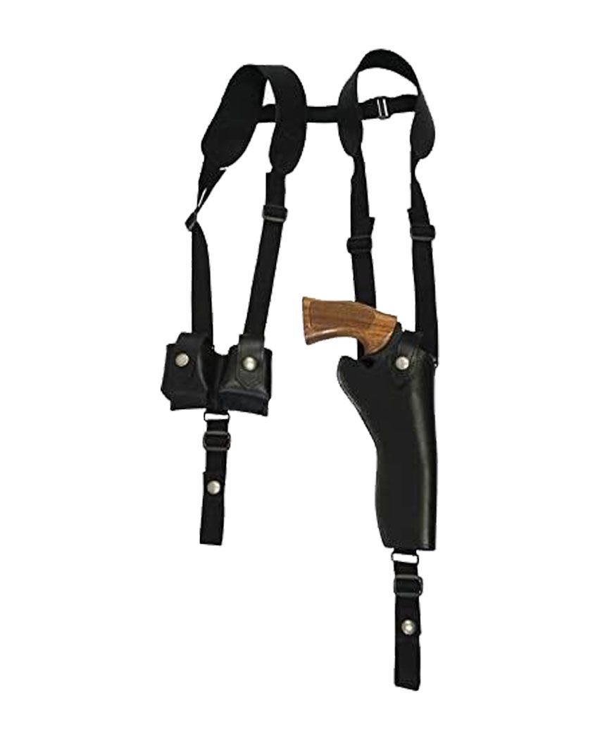 Black Leather Shoulder Holster For All Revolver