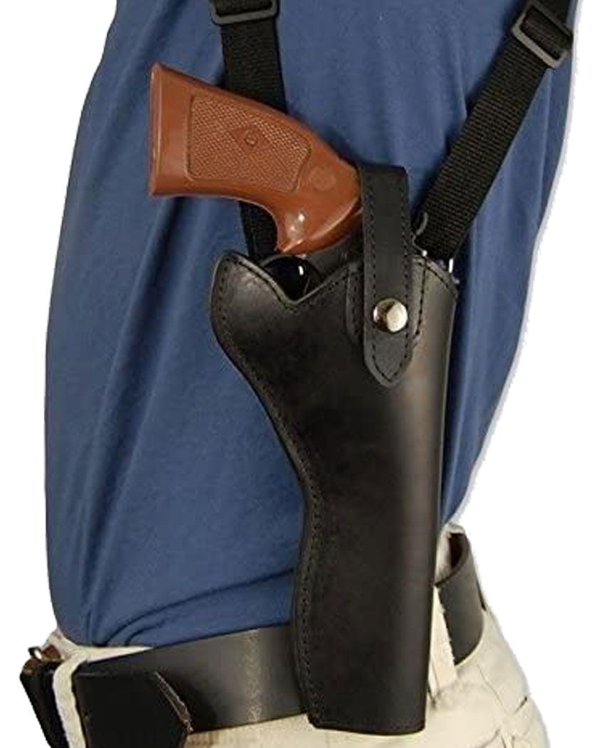 Black Leather Shoulder Holster For All Revolver
