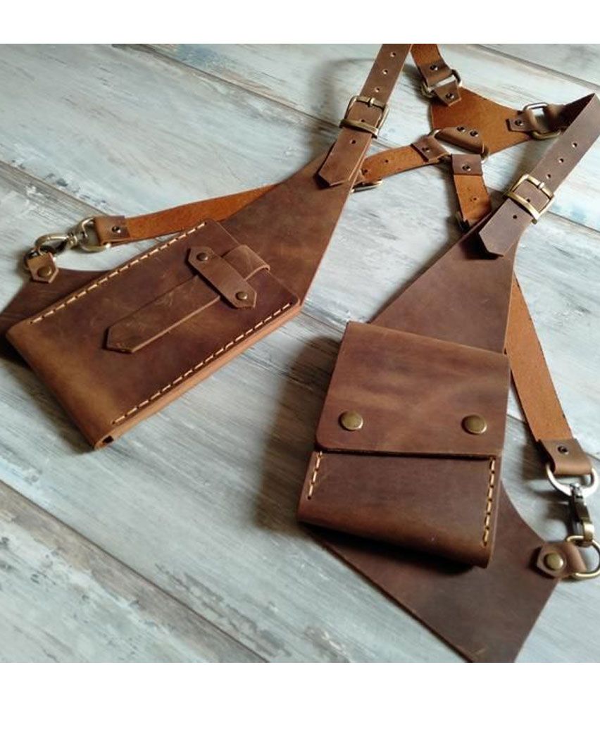 Handmade Leather Shoulder Wallet Holster