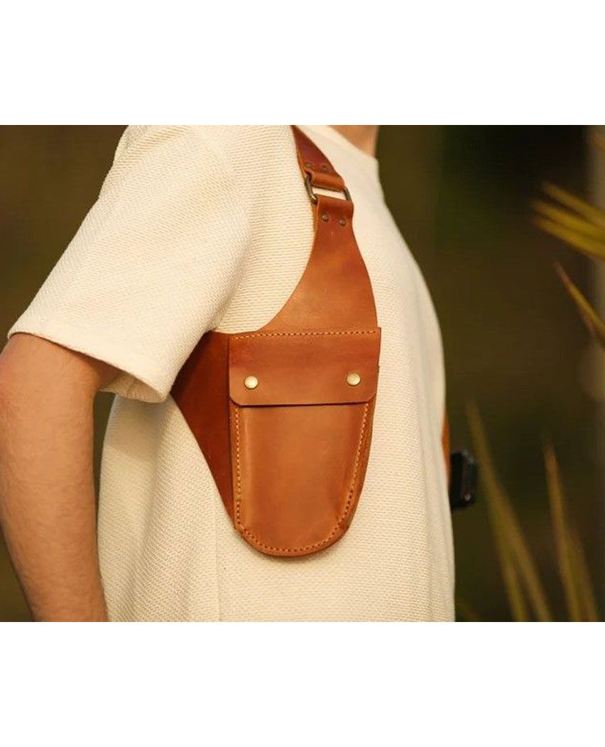 Latest Brown Leather Underarm Shoulder Holster For All Guns And All Revolvers Fathers Day Gift