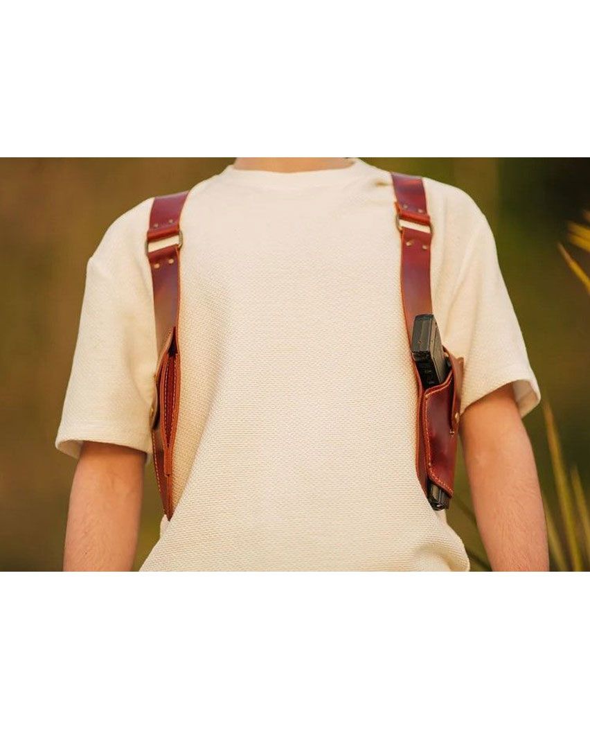 Latest Brown Leather Underarm Shoulder Holster For All Guns And All Revolvers Fathers Day Gift