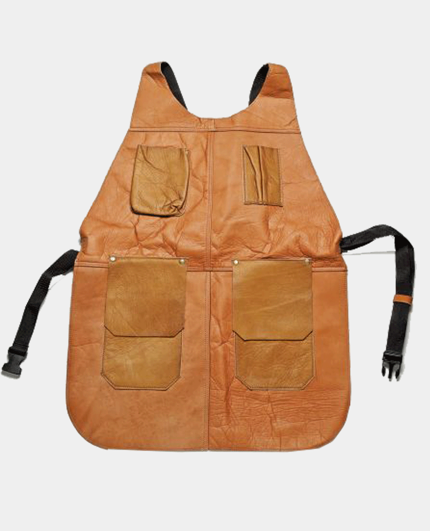 Long Woodworking Leather Apron For Men