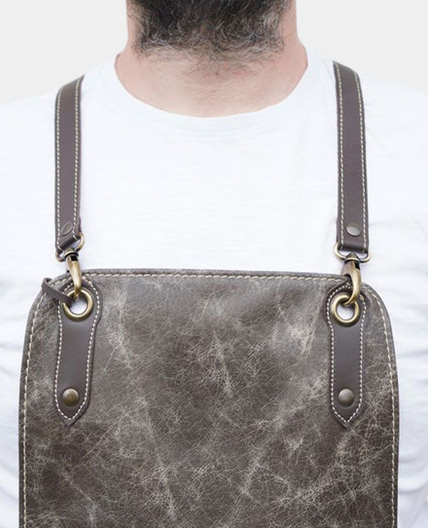 Men For Bricolage Leather Apron