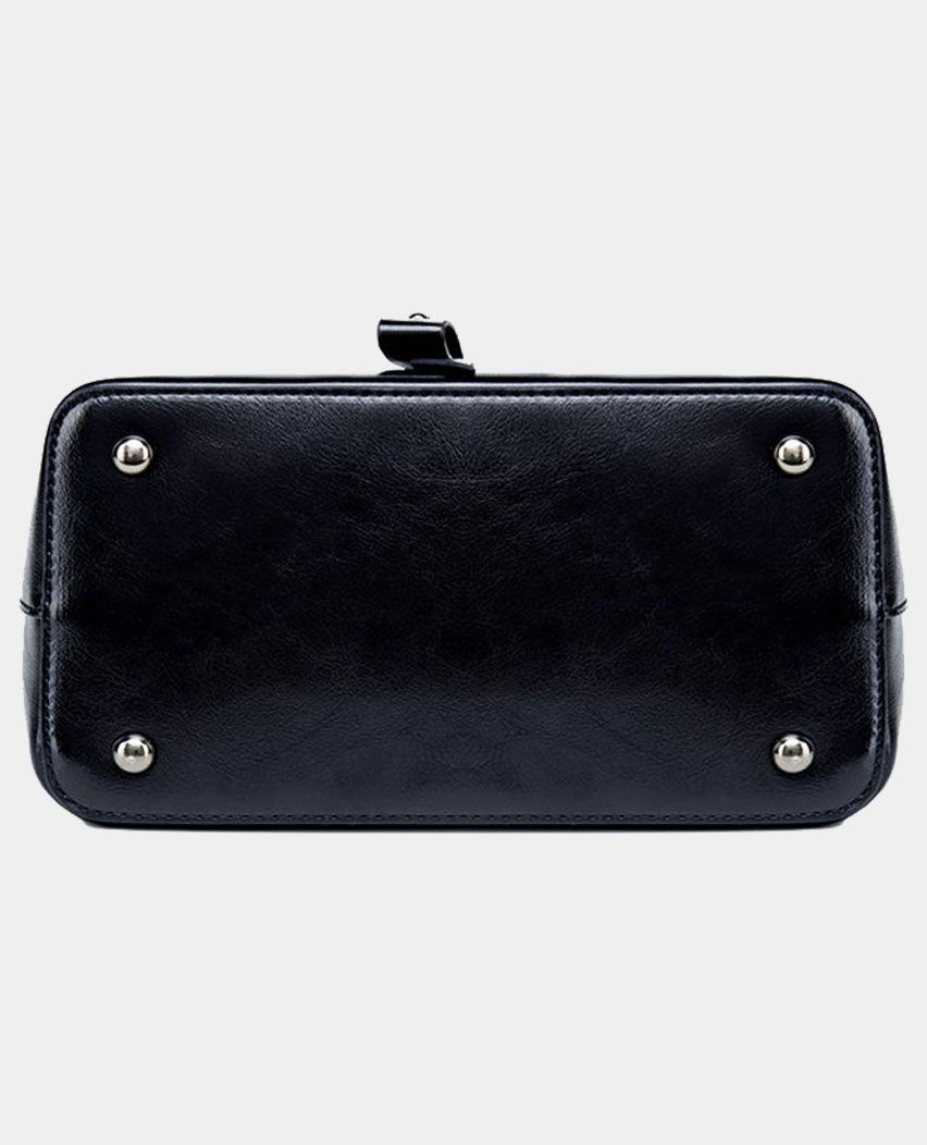 Mini Black Leather Women Shoulder Bag