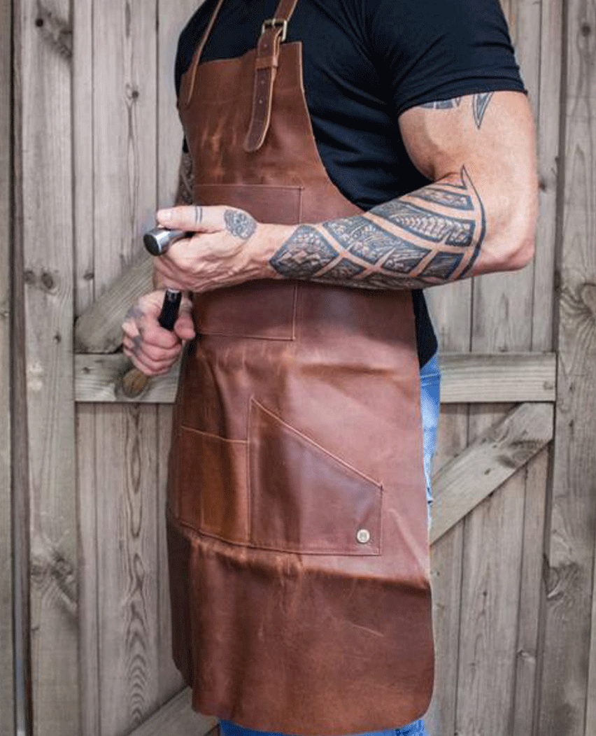 Multi Pocket Leather Apron