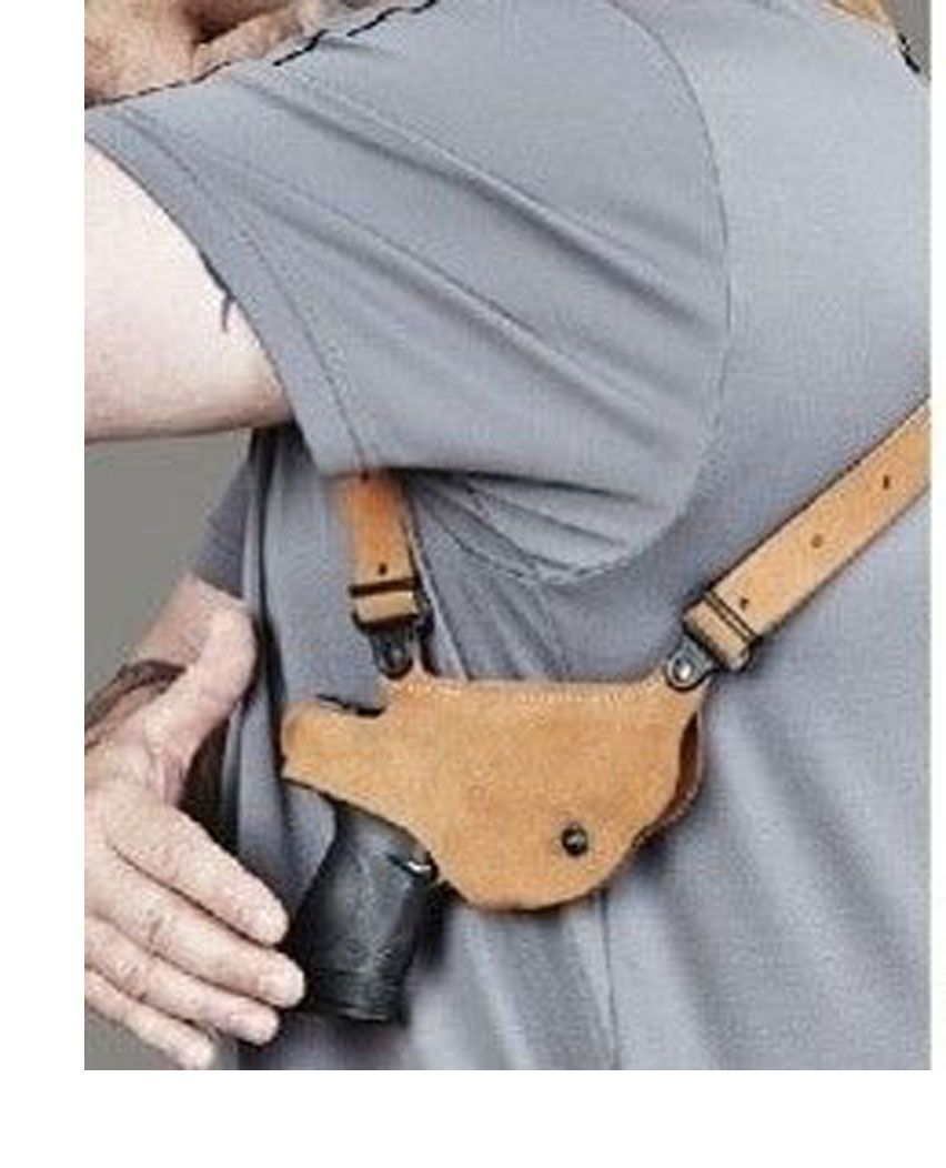 Handmade Brown Top Leather Shoulder Holster For All Gun