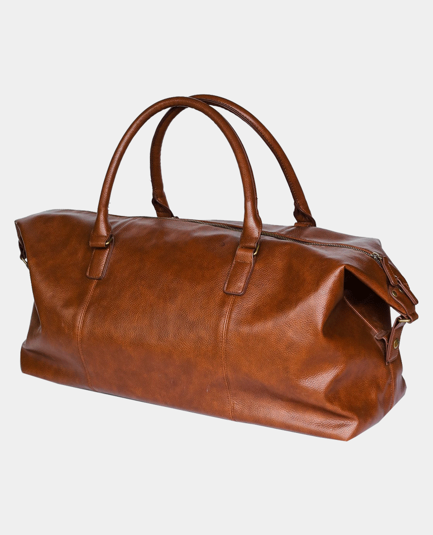 Personalised Leather Travel Bag For Him