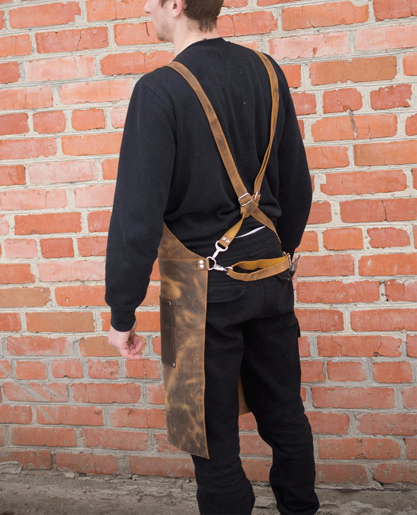 Personalized Full Grain chef Leather Apron 