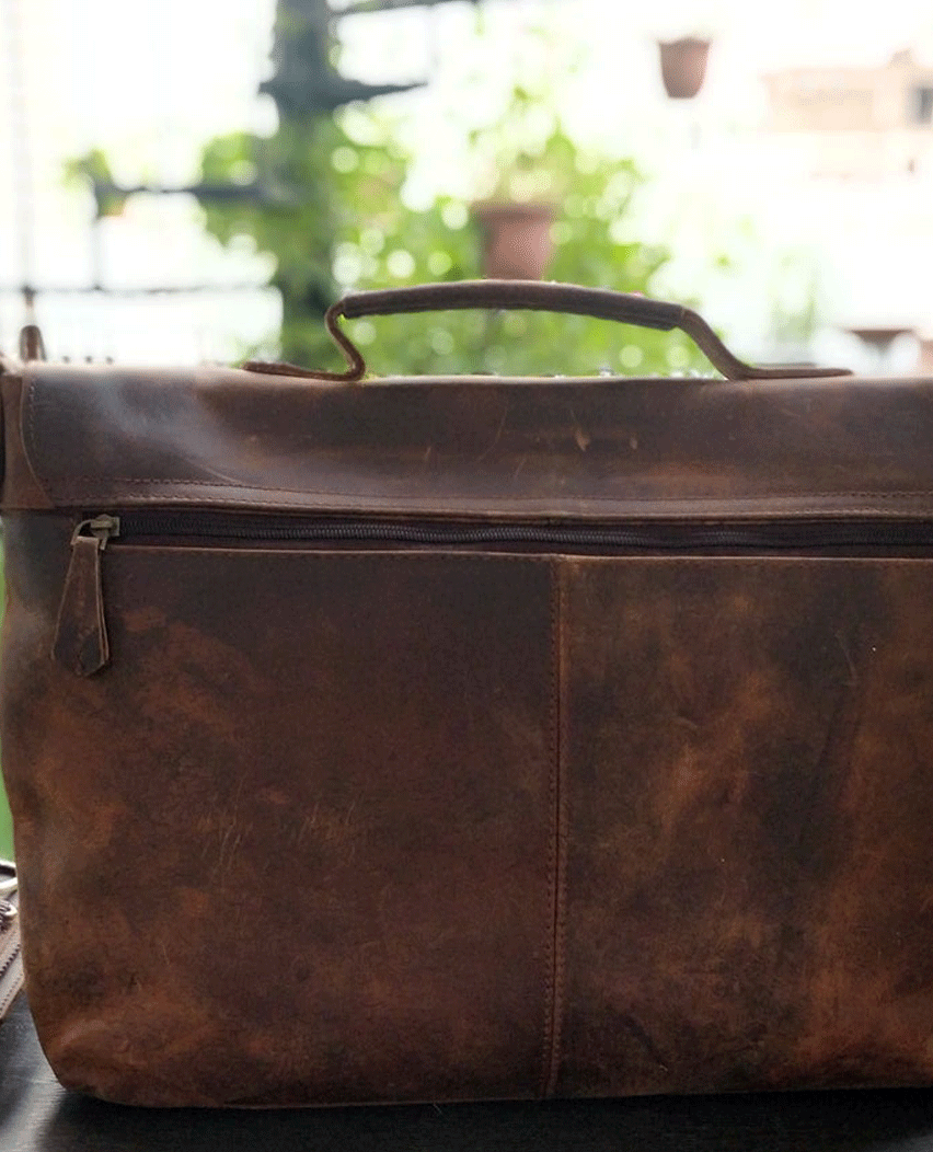 Personalized Genuine Leather Shoulder Satchel Bag