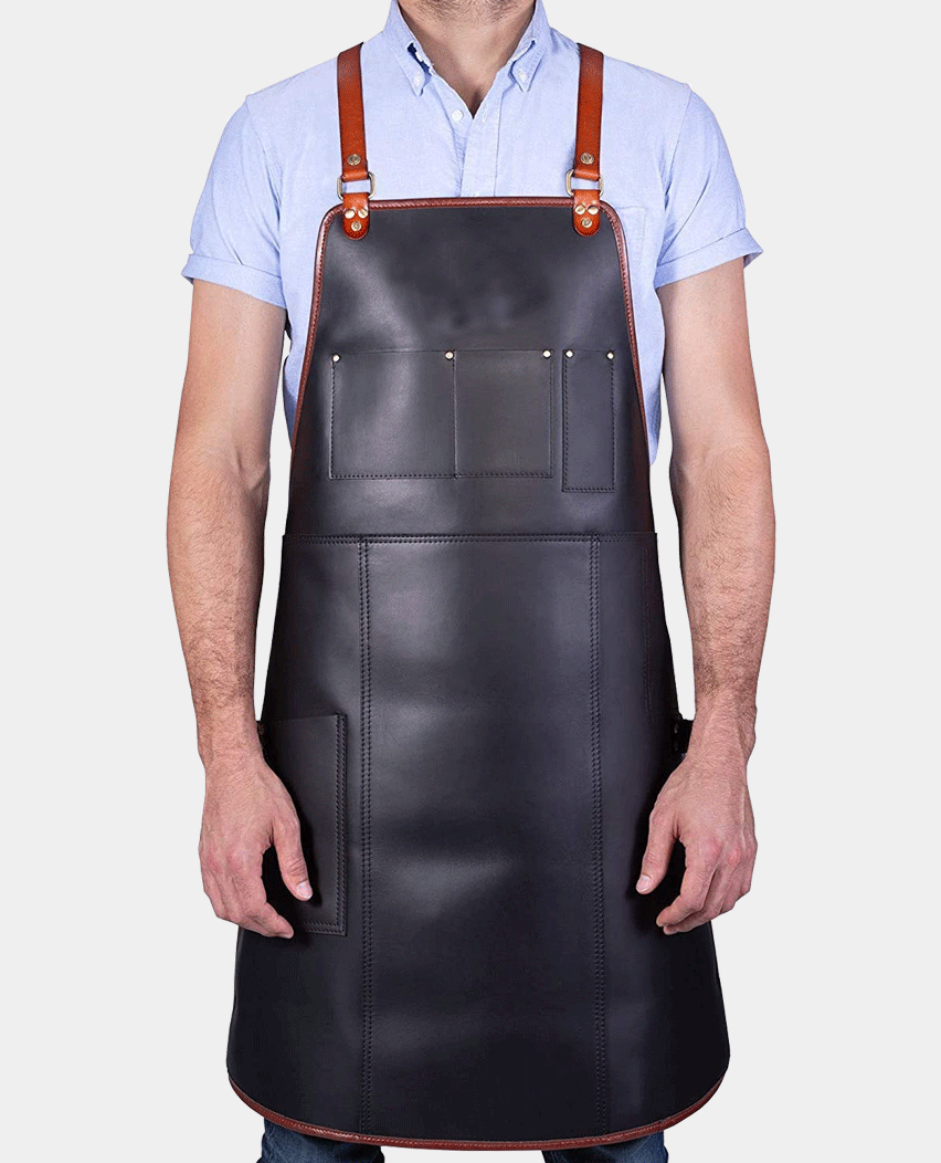 Professional BBQ Top Grain Leather Apron