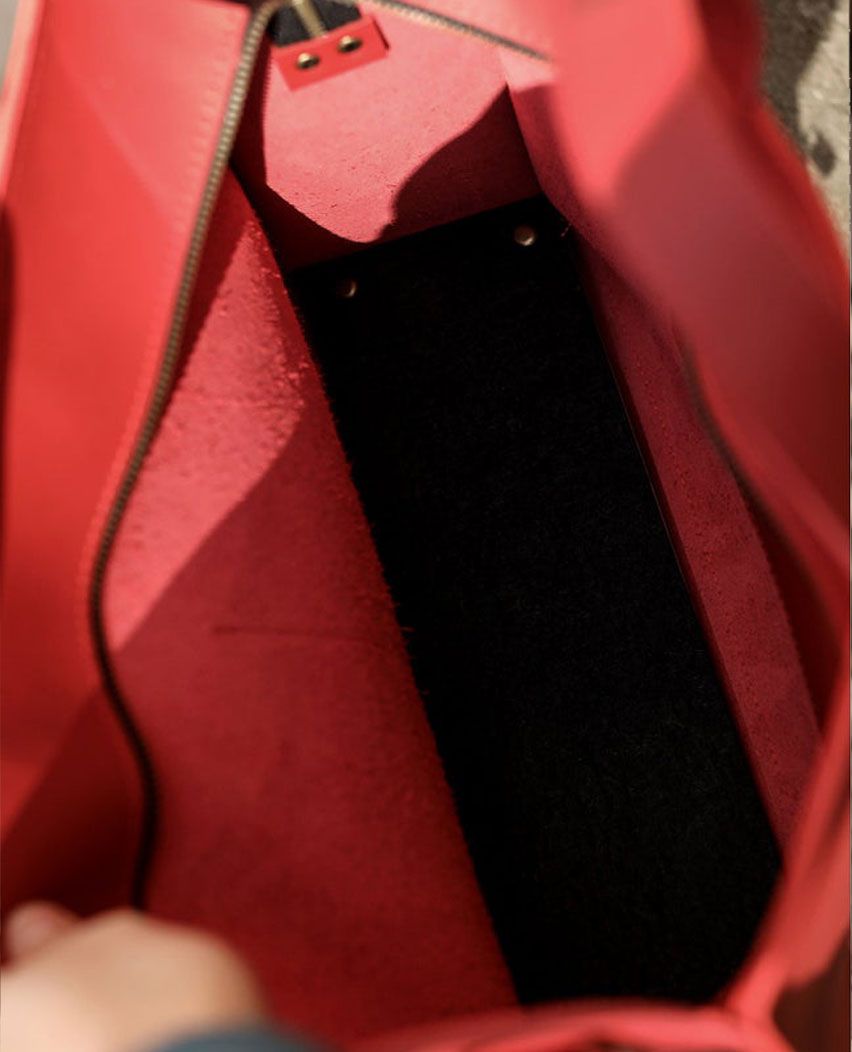 Red Leather Women's handbag