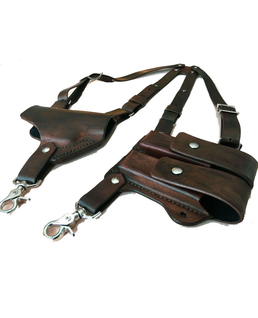  Handmade Shine Leather Shoulder Holster For All Pistol
